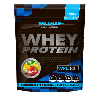 WHEY PROTEIN 80% Полуниця-Банан 920г WHEY PROTEIN 80% Полуниця-Банан 920г