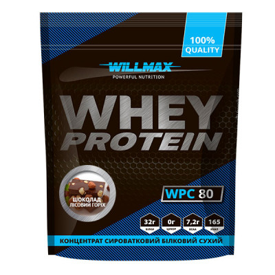 WHEY PROTEIN 80% Шоколад-Лісовий горіх 920г