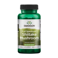 Гриб шиїтаке повного спектру, Full Spectrum Shiitake Mushroom 500mg - 60 caps
