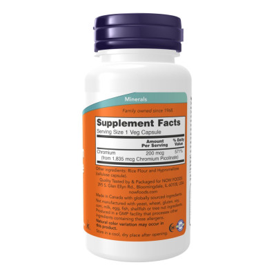 Хром Піколінат, Chromium Picolinate 200 mcg - 250 caps