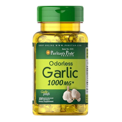 Часник без запаху, Odorless Garlic 1000 mg - 100 Rapid Release softgels Часник без запаху, Odorless Garlic 1000 mg - 100 Rapid Release softgels