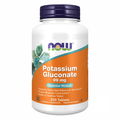 Калій Глюконат, Potassium Gluconate 99mg - 250 tabs Калій Глюконат, Potassium Gluconate 99mg - 250 tabs