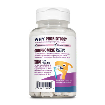 Пробіотики для дітей, Dino-Dophilus™ Kids Probiotic - 60 chewables Black Cherry
