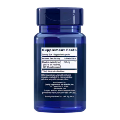Екстракт родіоли, Life Extension Rhodiola Extract 250mg - 60 veg caps