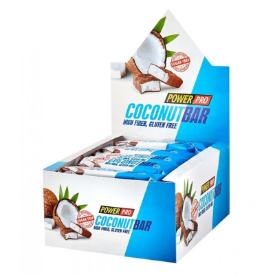 Кокосові батончики, Protein Bar - 20x50g Coconut