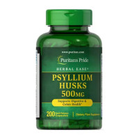 Лушпиння подорожника, Psyllium Husks 500mg - 200 caps