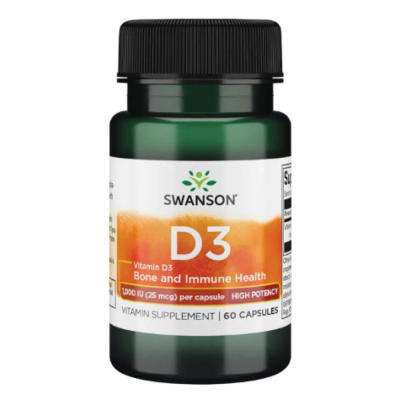 Вітамін Д3, Vitamin D3 High Potency 1,000 IU (25 mcg) - 60 Caps Вітамін Д3, Vitamin D3 High Potency 1,000 IU (25 mcg) - 60 Caps