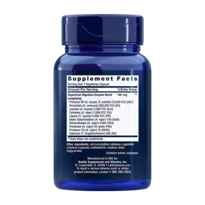 Травні ензими, Enhanced Super Digestive Enzymes - 60 veg caps