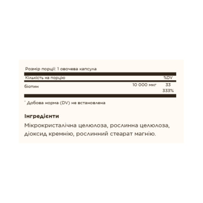 Biotin 10,000mcg - 120 vcaps