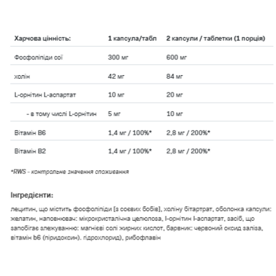 Комплекс для печінки, Livsupport - 60caps