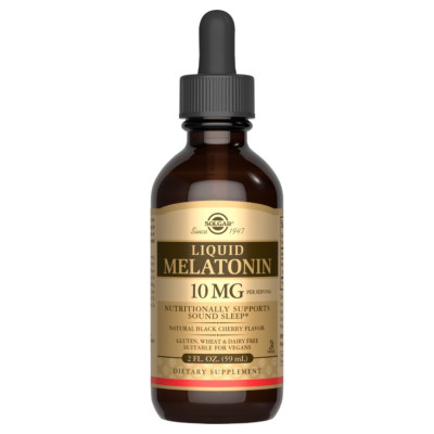Мелатонін, Liquid Melatonin 10 mg - 59 ml Natural Black Cherry
