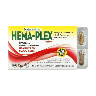Вітамінно-мінеральний комплекс, Hema-Plex - 30 tabs (блістер)