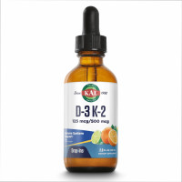 Вітамін Д3 та К2, D3 K2 DropIns 125mcg - 2 oz Citrus