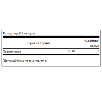 Pregnenolone 50mg - 60caps