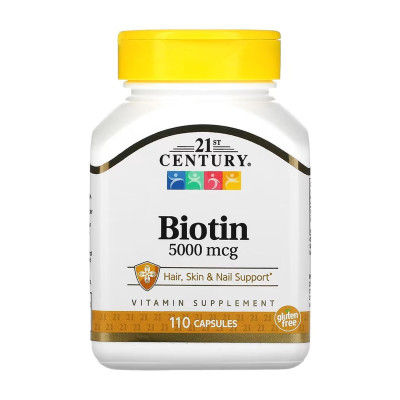 Біотин, Biotin 5000 mcg - 110 caps