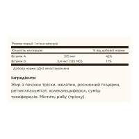 Cod Liver Oil Vitamins A&D - 100 softgels