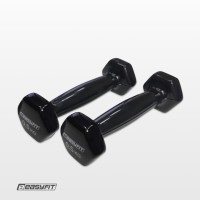 Гантель для фітнесу 0.5 кг EasyFit із вініловим покриттям чорна
