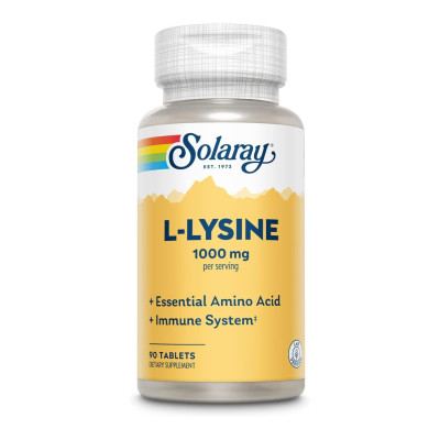 Л-лізин, L-Lysine Free Form 1000mg - 90 tabs