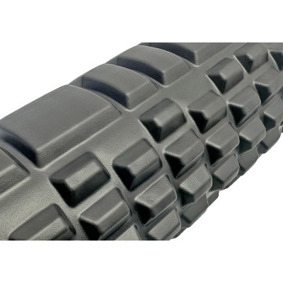 Масажний ролер EasyFit Grid Roller 60 см v.3.1 чорний