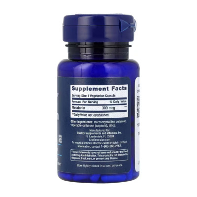 Мелатонін, Melatonin 300 mcg - 100 vcaps