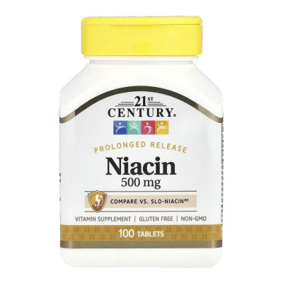 Ніацин, Niacin 500 mg - 100 tabs Ніацин, Niacin 500 mg - 100 tabs