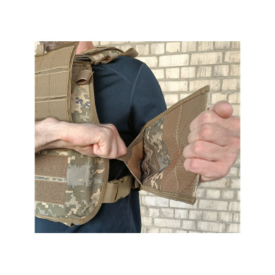 Плитоноска Pantsyr-2 (тактичний військовий жилет, бронежилет MOLLE) піксель ЗСУ MM-14