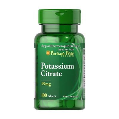 Цитрат Калію, Potassium Citrate 99mg - 100 caps Цитрат Калію, Potassium Citrate 99mg - 100 caps