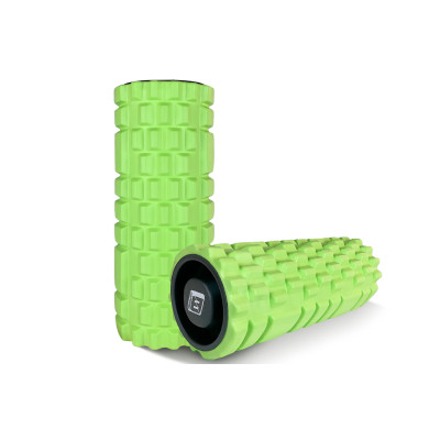 Масажний ролик EasyFit Grid Roller 33 см v.1.1 міцний масажер (салатовий)