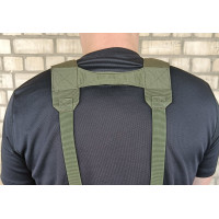 Тактичний пояс розвантажувальний РПС з кріпленнім MOLLE та плечовими лямками мультикам без підсумків
