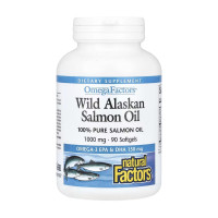 Жир дикого аляскинського лосося, Wild Alaskan Salmon Oil 1000mg - 90 softgels