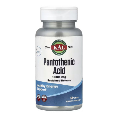 Pantothenic Acid Sustained Release 1000mg - 50 tabs Pantothenic Acid Sustained Release 1000mg - 50 tabs