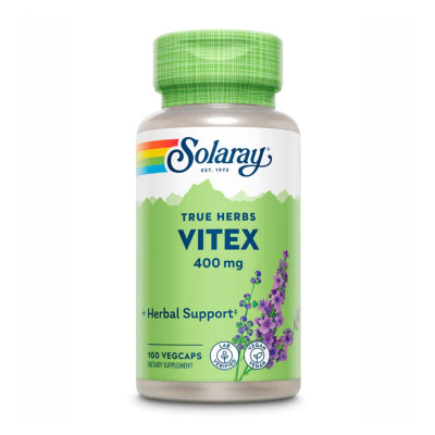 Вітекс, підтримка жіночого здоров'я, Solaray Vitex Berry Extract 400mg - 100 vcaps