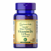 Вітамін Д-3, Vitamin D-3 125mcg (5000 IU) - 100 tabs