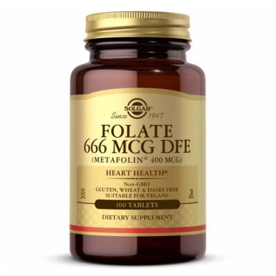 Фолат, Folate 400 mcg (as Metafolin) - 100 Tabs Фолат, Folate 400 mcg (as Metafolin) - 100 Tabs
