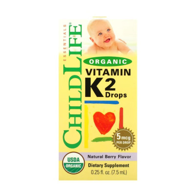 Органічний вітамін К2, Organic Vitamin K2 Liquid - 7.5ml Natural Berry Органічний вітамін К2, Organic Vitamin K2 Liquid - 7.5ml Natural Berry