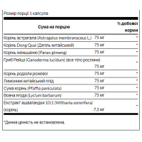 Адаптогенний трав'яний комплекс, Adaptogenic Herbal Complex (Rhodiola Ashwagandha Ginseng) - 60caps