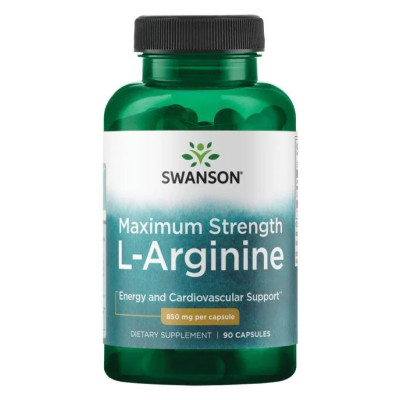 Л-Аргінін, L-Arginine Maximum Strenght 850mg - 90caps
