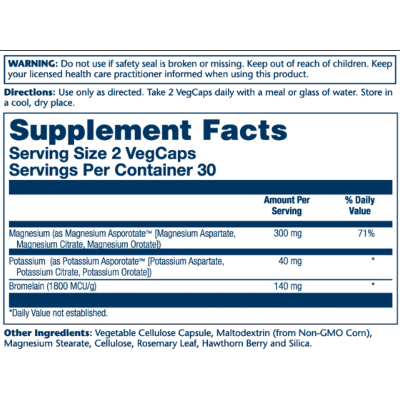 Магній та Калій Аспоротат, Magnesium & Potassium Asporotate - 60 vcaps