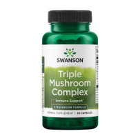 Гриби шиїтаке, майтаке, рейші, Triple Mushroom Complex 3 Mushroom Formula - 60 caps