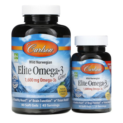 Елітна Омега 3, Elite Omega-3 Gems - 90+30 softgels Елітна Омега 3, Elite Omega-3 Gems - 90+30 softgels
