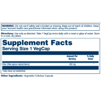 Вітекс, підтримка жіночого здоров'я, Solaray Vitex Berry Extract 400mg - 100 vcaps