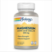 Магній хелат, Solaray Magnesium Amino Acid Chelate 200mg - 100 vcaps