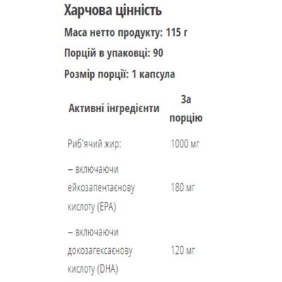 Омега-3, Omega 3 - 90 caps
