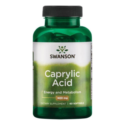 Каприлова кислота, Caprylic Acid 600mg - 60 soft