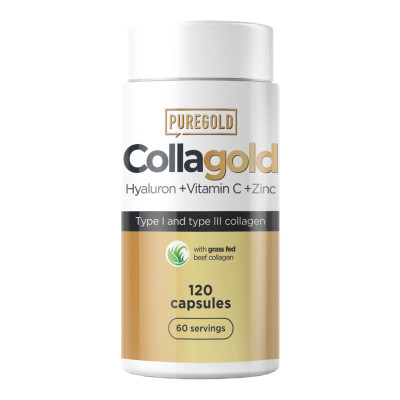 Колаген з гіалуроновою кислотою та цинком, CollaGold - 120 caps (капсул)