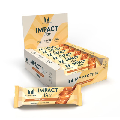 Протеїнові батончики, Impact Protein Bar - 12x64g Caramel Nut Протеїнові батончики, Impact Protein Bar - 12x64g Caramel Nut