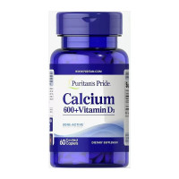 Кальцій та вітамін Д3, Calcium Carbonate 600mg + D3 125IU - 60 coated caplets