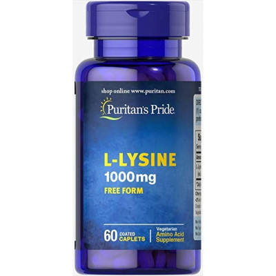 L-Лізин, L-Lysine 1000 mg - 60 Caplets