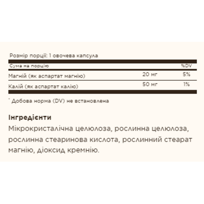 Potassium Magnesium Aspartate - 90 vcaps