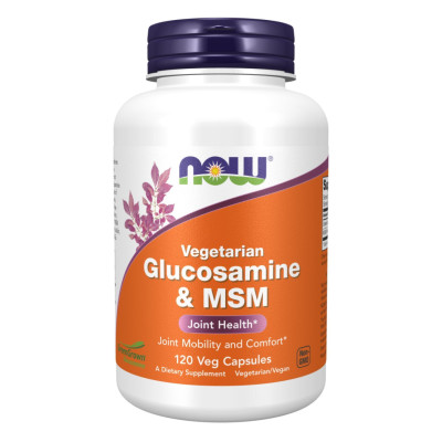 Вегетаріанський комплекс з Глюкозаміном та МСМ, Veg Glucosamine & MSM 500/500 - 120 vcaps Вегетаріанський комплекс з Глюкозаміном та МСМ, Veg Glucosamine & MSM 500/500 - 120 vcaps
